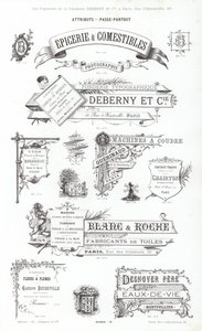 Sivu typografisista vinjeteistä (kaiverrus) tekijältä French School