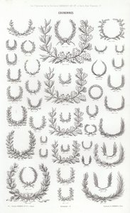 Sivu typografisista vinjeteistä (kaiverrus) tekijältä French School