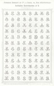 Sivu typografisista vinjeteistä (kaiverrus) tekijältä French School