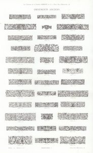 Sivu typografisista vinjeteistä (kaiverrus) tekijältä French School