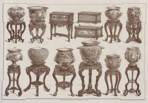 Sivu Grand Depot de Porcelaines, Faiences et Verreriesin luettelosta (värilitho) tekijältä French School