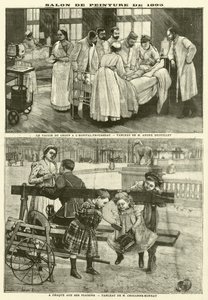 Pariisin salongissa 1895 esillä olleet maalaukset (kaiverrus) tekijältä French School