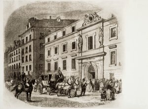 Pariisin konservatorio 1830-luvulla (kaiverrus) tekijältä French School