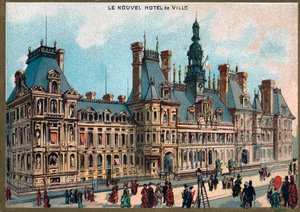 Pariisi. Vuoden 1889 yleisnäyttely: Kaupungintalo Pariisissa. tekijältä French School