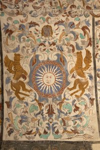 Seurakuntakirkko (Església de la Mare de Déu de Solers). Sisätilat. Kirkkolaivat. Seinämaalaukset. Yksityiskohta. 1500-luku (). tekijältä French School