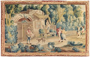 Pastoraalinen kuvakudos, Aubusson, 1700-luvun puoliväli tekijältä French School