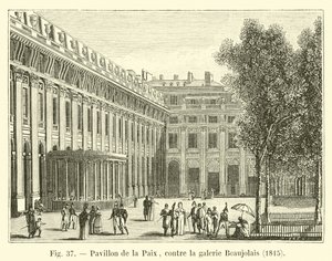 Pavillon de la Paix, Beaujolais-galleriaa vastaan, 1815 tekijältä French School