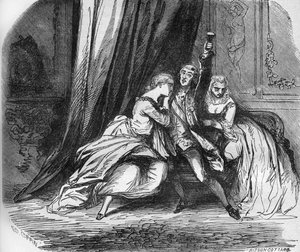 Philip II Orleansin herttua (hallitsija) (1674-1723) ja hänen kaksi tytärtään Marie Louise Elisabeth d