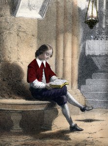 Pierre Gassendi (1592 - 1655): istuessaan lampun alla, joka oli ripustettu (kirkon) äänestykseen, hän alkoi lukea - rouva Eugenie Foan kirjaa "Les enfants illustres - tales historiques"" tekijältä French School