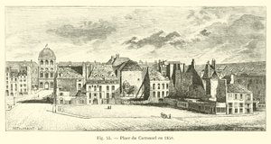 Place du Carrousel vuonna 1850 tekijältä French School