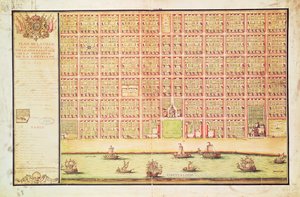 New Orleansin suunnitelma, 1738 (wc paperilla) tekijältä French School