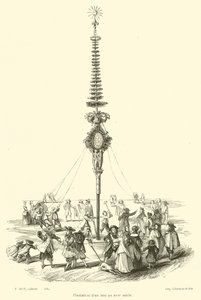 Toukokuun istutus 1600-luvulla (kaiverrus) tekijältä French School