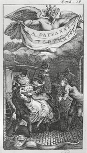 Runo Jean Antoine de Baifin (1532-89) musiikkiin (kaiverrus) (m/v kuva) tekijältä French School