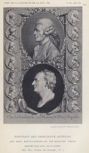 Muotokuva 1700-luvun kahden tietosanakirjan päätekijöistä (litho) tekijältä French School