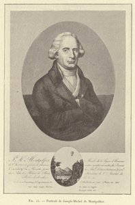 Joseph-Michel de Montgolfierin muotokuva (kaiverrus) tekijältä French School