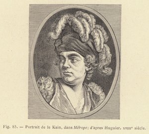 Le Kainin muotokuva Meropessa, Huguierin mukaan, 1700-luku (kaiverrus) tekijältä French School
