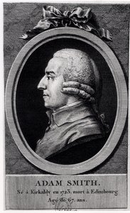 Adam Smithin muotokuvamedaljonki (1723-90) tekijältä French School