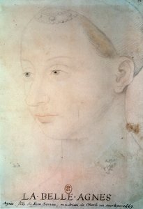 Agnes Sorelin (1422-1450) muotokuva Beaute sur Marnen rouvasta tekijältä French School