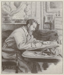 Albert Guillaumen muotokuva, ranskalainen taidemaalari ja karikaturisti (litho) tekijältä French School