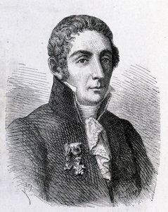 Muotokuva Alessandro (Alexandre) Voltasta (1745 - 1827) - "" Tiedealbumissa; maineikkaat tutkijat; Suuria löytöjä””” 1896. tekijältä French School