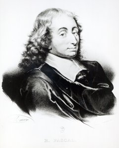 Muotokuva Blaise Pascalista (1623-62) kaiverrettu Francois Seraphin Delpech (1778-1825) tekijältä French School