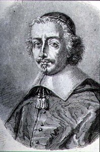 Kardinaali Mazarinin (1602-61) muotokuva (kaiverrus) tekijältä French School