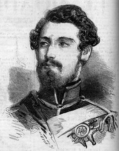 Ruotsin ja Norjan kuninkaan Charles (Carl) XV (1826-1872) muotokuva. Kaiverrus "" le Monde Illustrous" -julkaisussa nro 119, 23. heinäkuuta 1859. tekijältä French School