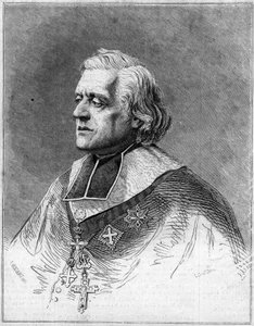 Muotokuva Charles Joseph Eugene de Mazenodista (1782-1861), Eveque Marseillesta. Muotokuva kaiverruksesta "" The Illustrous World" -julkaisussa nro 216, 1. kesäkuuta tekijältä French School