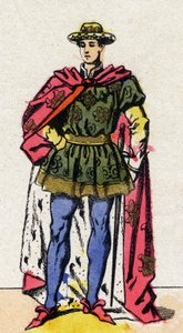 Ranskan kuninkaan Kaarle VII:n (1403-1461) muotokuva. tekijältä French School