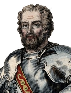Ranskalaisen sotilaan Chevalier de Bayardin (1476-1524) muotokuva. tekijältä French School