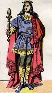 Clotaire (Clothaire) III, frangien kuninkaan (652-673) muotokuva. tekijältä French School
