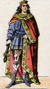 Frangien kuninkaan Clovis II:n muotokuva (v.633-657). tekijältä French School