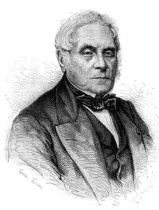 Muotokuva Daniel Francois Esprit Auberista (Daniel-Francois-Esprit) (1782-1871), ranskalaisesta säveltäjästä. Kaiverrus vuosilta 1867-1868. tekijältä French School