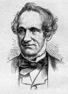 Muotokuva Desire Nisardista (1806-1888), ranskalainen esseisti ja akateemikko. Kaiverrus "" Le Monde Illustré" -julkaisussa nro 883, 14. maaliskuuta 1874. tekijältä French School