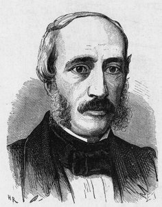 Edmond Becquerelin (1820 - 1891), ranskalaisen fyysikon muotokuva - julkaisussa "Album de la Science; maineikkaat tiedemiehet; Suuria löytöjä””” 1896. tekijältä French School