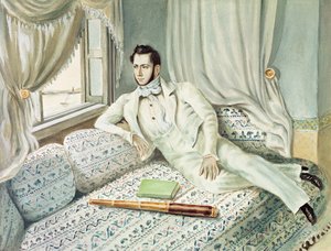 Muotokuva Ferdinand de Lessepsistä hänen varakonsulina Aleksandriassa, n. 1832 (wc paperilla)