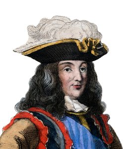 Muotokuva Francois Henri de Montmorency Boutevillestä, nimeltä Marechal de Luxembourg, (1628-1695), ranskalainen kenraali, Ranskan marsalkka. tekijältä French School