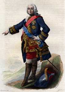 Ranskalaisen kenraalin Francois de Chevertin (1695-1769) muotokuva. tekijältä French School