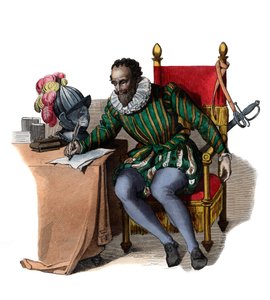 Francois de Malherben (1555-1628), ranskalaisen runoilijan, kriitikon ja kääntäjän muotokuva. tekijältä French School