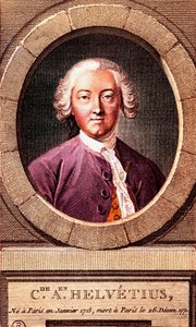 Ranskalaisen filosofin Claude Adrien Helvetiuksen (1715-1771) muotokuva, kaiverrus. 1772. tekijältä French School