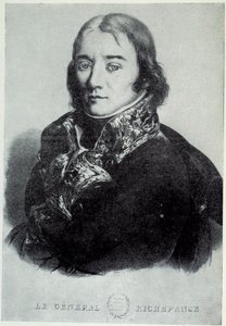 Kenraali Antoine Richepansen (tai Richepansen) (1770-1803) muotokuva orjuuden puolesta. 1800-luvun Chartresin grafiikkaa, Musee des Beaux Arts tekijältä French School