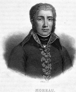 Kenraali Jean Victor (Jean-Victor) Moreaun (1763-1813) muotokuva - Thiersin "" Revolution francaise" -kirjassa tekijältä French School