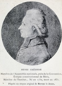 Abbe Gregoirena (1750-1831) tunnetun Henrin muotokuva, ranskalainen kirkollinen ja poliitikko tekijältä French School