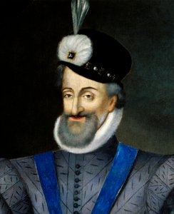 Henry IV:n (1553-1610) Ranskan kuninkaan muotokuva. Yksityiskohta. Anonyymi ranskalainen maalaus 1600-luvulta. Öljy kankaalle. Mitat: 0,95x1,13m. Pakollinen maininta: Sully sur Loire, Chateau de Sully tekijältä French School