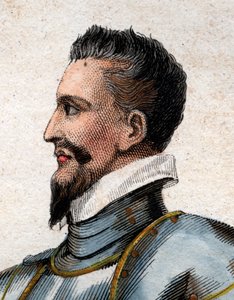Henry I:n, Guisen herttuan (1550-1588) muotokuva, jota kutsutaan arpeutuneeksi. tekijältä French School