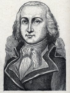 Muotokuva Jean Baptiste Cyrus Adelaide de Timbrune de Thiembronne dit Valenciasta, Valencian kreivistä ja Ranskan vallankumouksen kenraalista (1757-1822). Kaiverrus vuodelta 1889. Yksityinen kokoelma. tekijältä French School