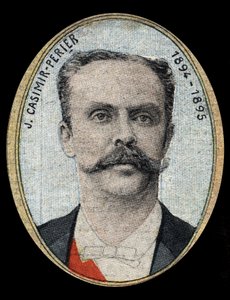 Ranskan tasavallan presidentin Jean Casimir-Perrierin (Casimir Perrier, Casimir Perrier, Casimir-Perrier) (1847-1907) muotokuva. tekijältä French School