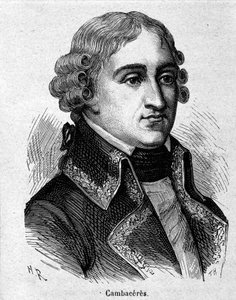 Jean Jacques Régis de Cambacérèsin, Parman herttuan, ranskalaisen juristin ja poliitikon (1753-1824) muotokuva - kaiverrus - Henri Martinin "" L