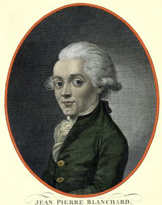 Jean Pierren (Jean-Pierre) Blanchardin (1753-1809), ranskalaisen ilmailun muotokuva. tekijältä French School