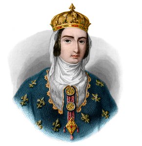 Joan I Navarran (1273-1305) muotokuva Navarran kuningattaresta ja Ranskan kuningatar puolisosta. tekijältä French School